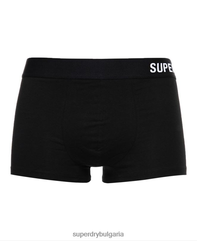 Superdry облекло N00H1777 черен мъже офсетна двойна опаковка от органичен памук