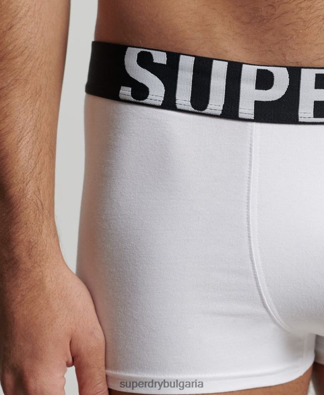 Superdry облекло N00H1780 черен мъже двойна опаковка с лого на багажника от органичен памук
