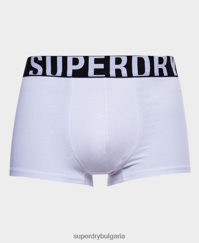 Superdry облекло N00H1780 черен мъже двойна опаковка с лого на багажника от органичен памук