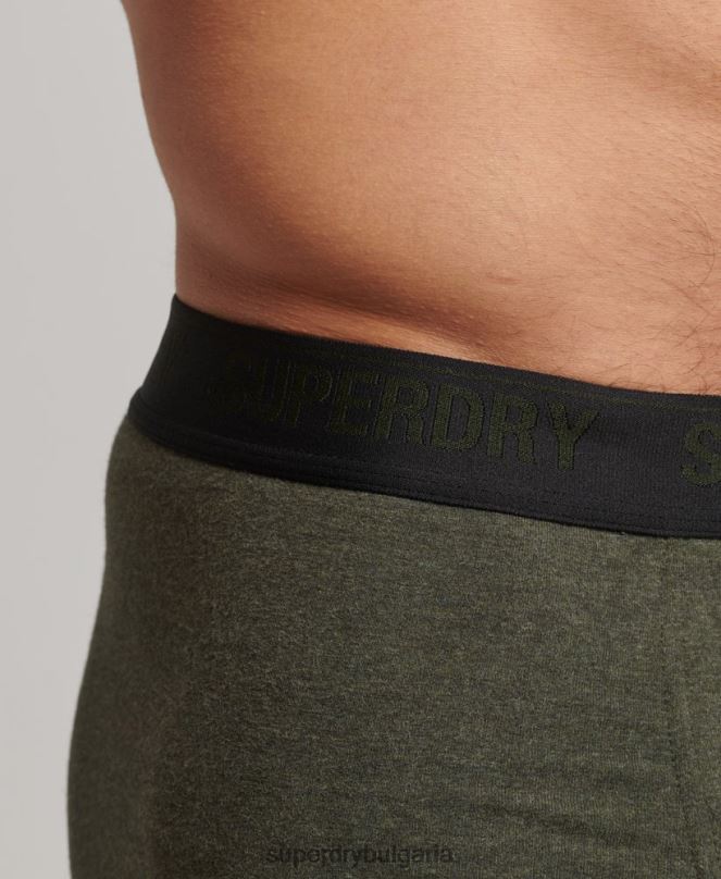 Superdry облекло N00H1786 черен мъже органичен памук багажник тройна опаковка