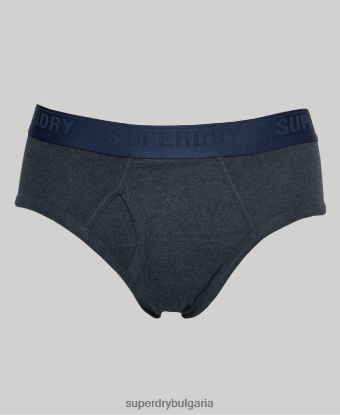 Superdry облекло N00H1789 син мъже тройна опаковка от органичен памук