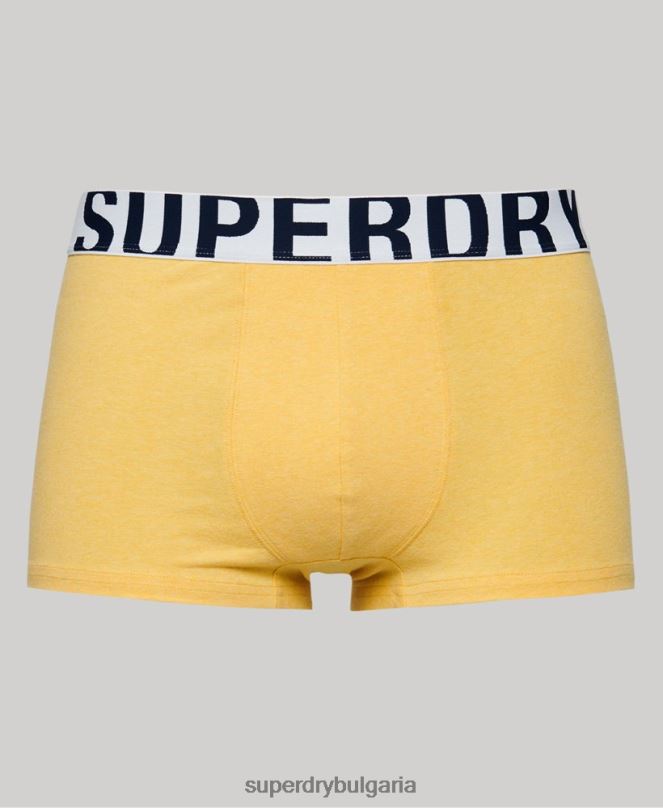Superdry облекло N00H1798 син мъже двойна опаковка с лого на багажника от органичен памук