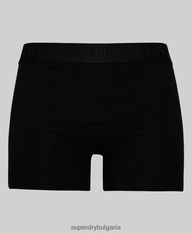 Superdry облекло N00H1820 черен мъже Боксери от органичен памук троен пакет