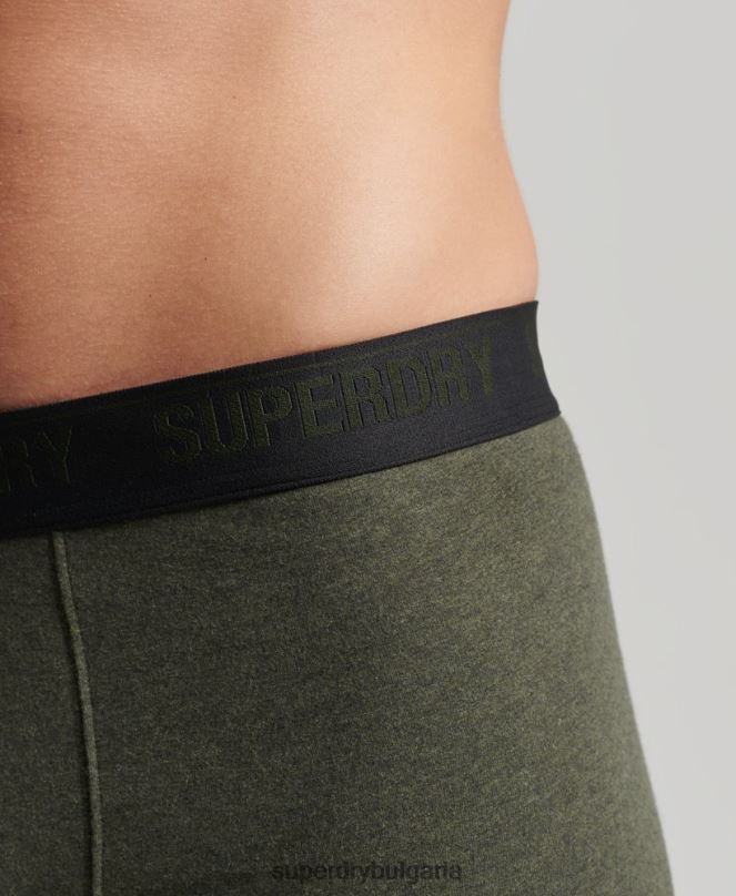 Superdry облекло N00H1831 черен мъже органичен памук боксьор мулти троен пакет