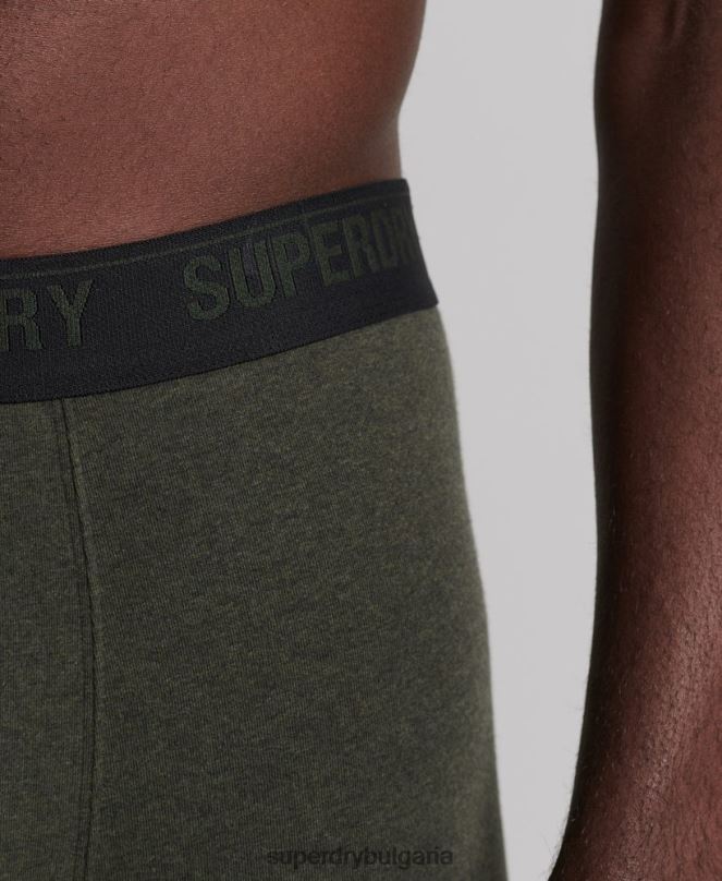 Superdry облекло N00H1846 черен мъже Боксери от органичен памук троен пакет