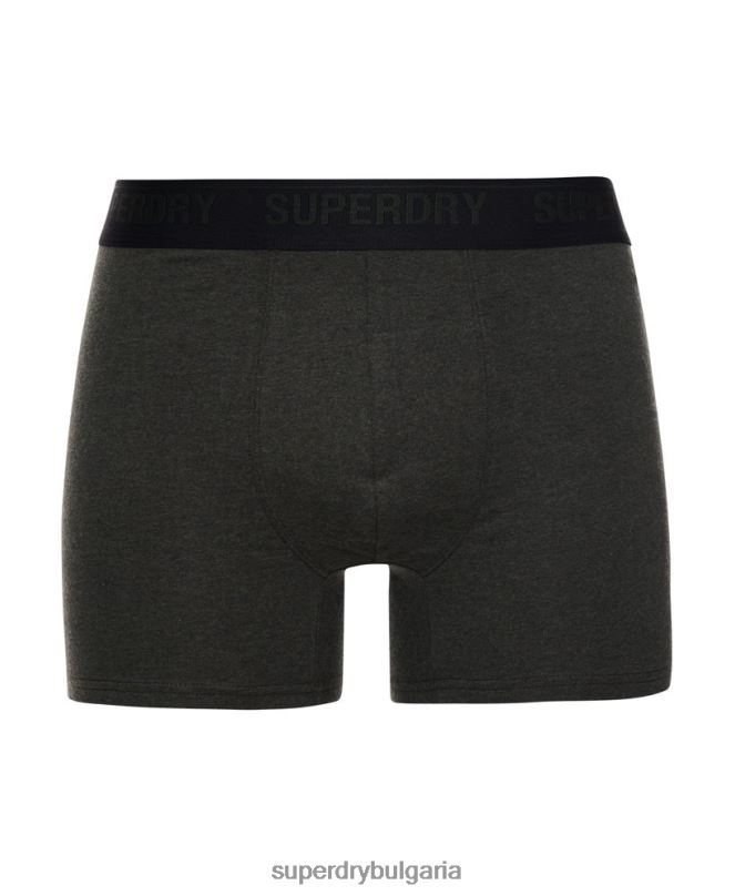 Superdry облекло N00H1846 черен мъже Боксери от органичен памук троен пакет