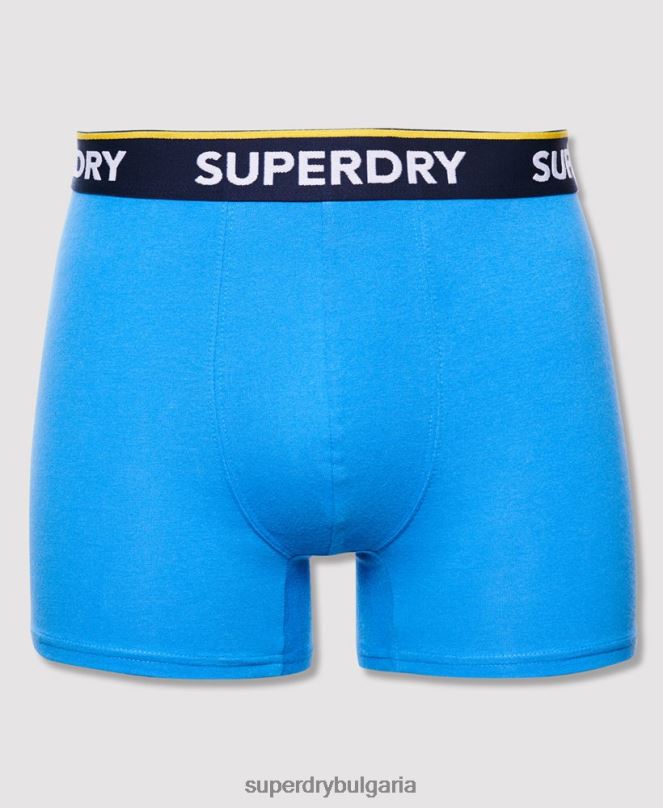 Superdry облекло N00H1850 син мъже двойна опаковка класически боксер от органичен памук
