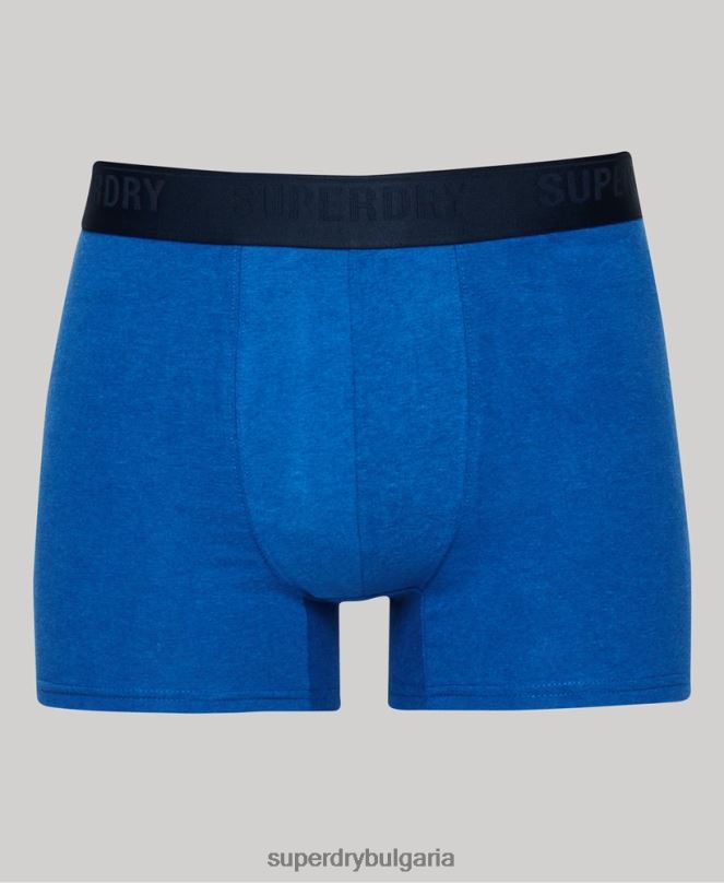 Superdry облекло N00H1858 син мъже органичен памук боксьор мулти троен пакет