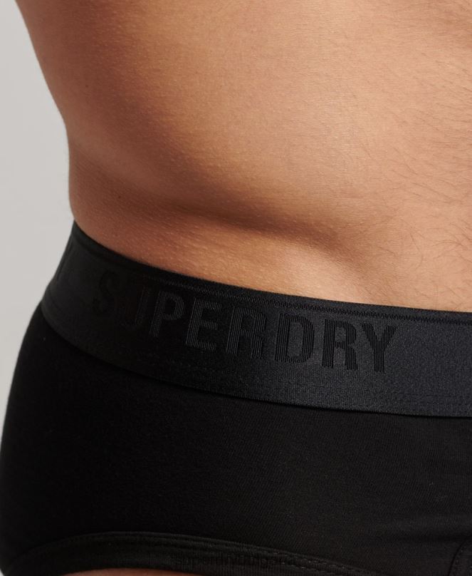 Superdry облекло N00H1862 черен мъже тройна опаковка от органичен памук