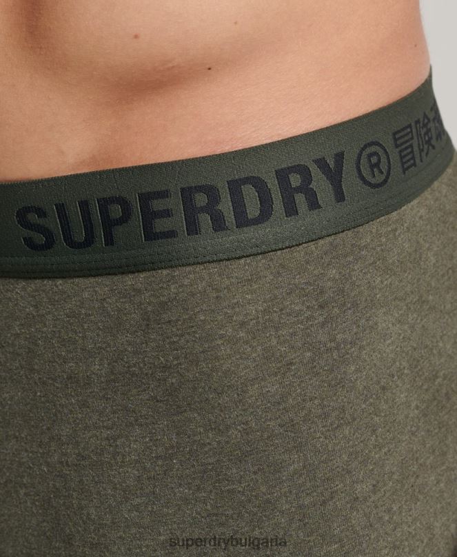 Superdry облекло N00H1864 черен мъже органичен памук офсет боксер двойна опаковка
