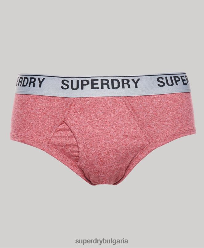 Superdry облекло N00H1871 червен мъже тройна опаковка от органичен памук