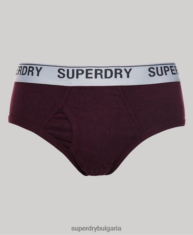 Superdry облекло N00H1871 червен мъже тройна опаковка от органичен памук
