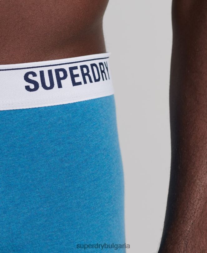 Superdry облекло N00H1877 син мъже органичен памук багажник единична опаковка