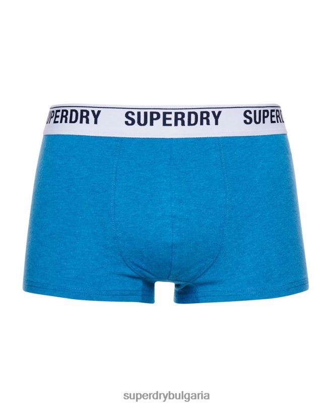 Superdry облекло N00H1877 син мъже органичен памук багажник единична опаковка