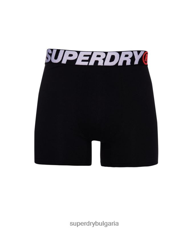 Superdry облекло N00H1881 оранжево мъже Двойна опаковка боксерка от органичен памук