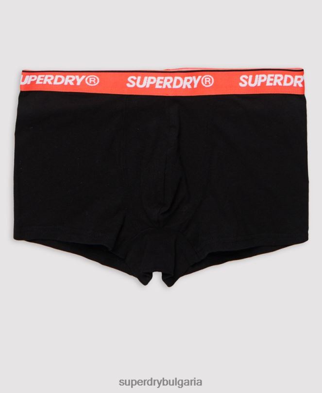 Superdry облекло N00H6498 оранжево мъже органичен памук класически багажник тройна опаковка