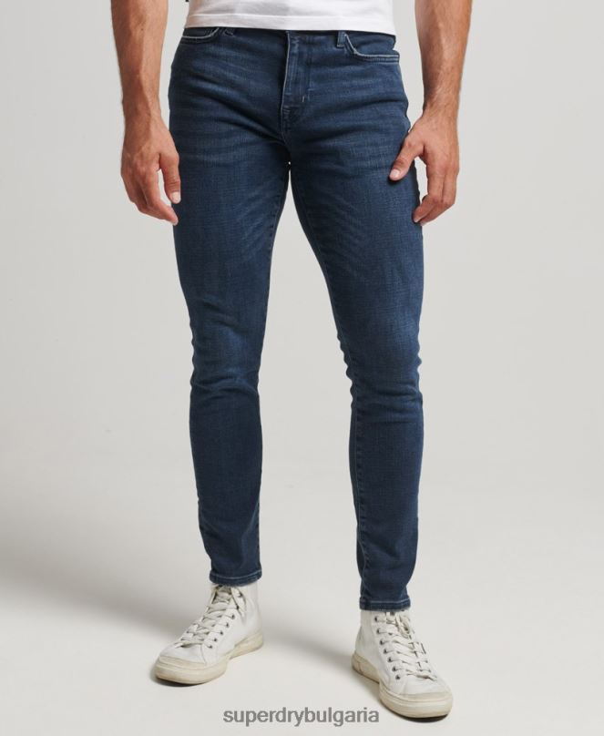 Superdry облекло N00H1206 тъмно синьо мъже ретро тесни дънки