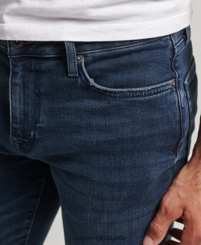 Superdry облекло N00H1206 тъмно синьо мъже ретро тесни дънки