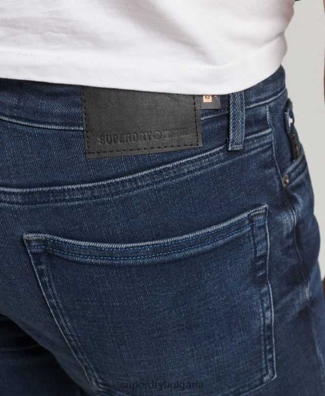 Superdry облекло N00H1206 тъмно синьо мъже ретро тесни дънки
