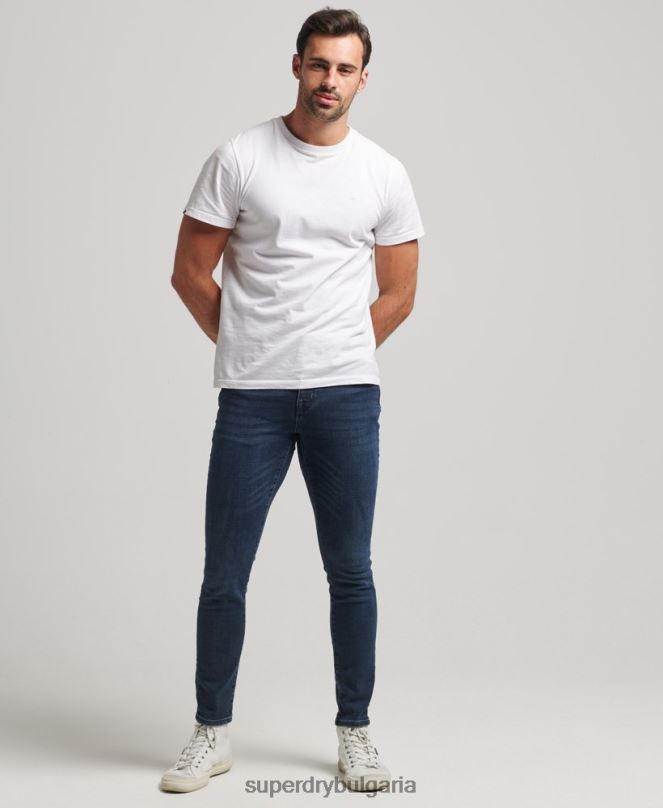 Superdry облекло N00H1206 тъмно синьо мъже ретро тесни дънки