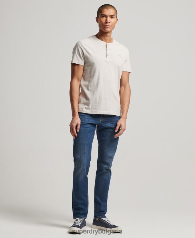 Superdry облекло N00H1209 син мъже тънки дънки от органичен памук