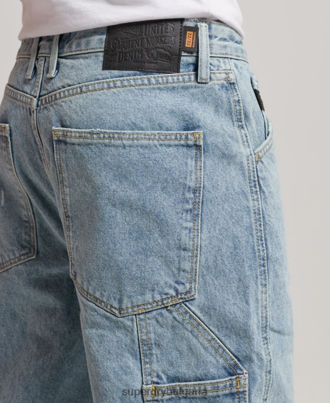 Superdry облекло N00H1211 светло синьо мъже дърводелски дънки от органичен памук