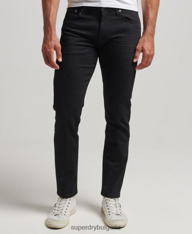 Superdry облекло N00H1212 черен мъже тънки дънки от органичен памук