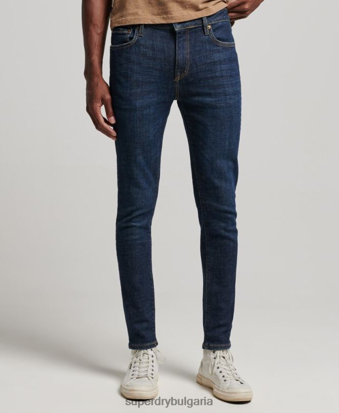Superdry облекло N00H1216 син мъже ретро тесни дънки