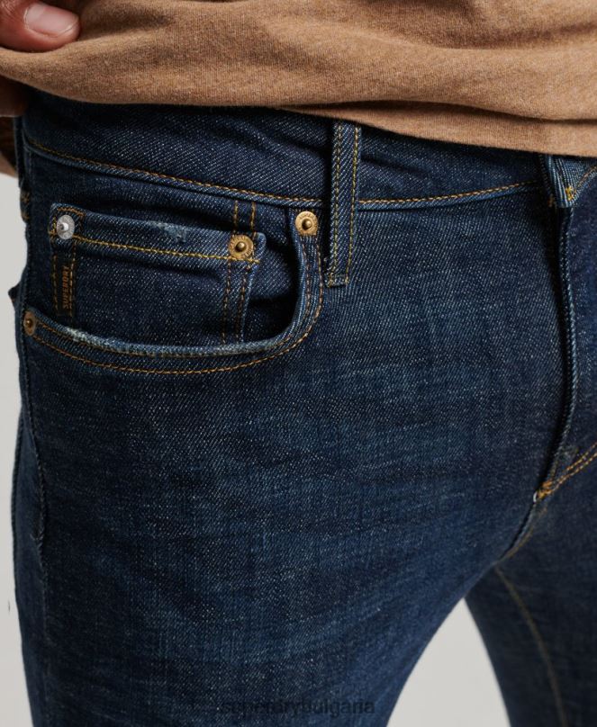 Superdry облекло N00H1216 син мъже ретро тесни дънки