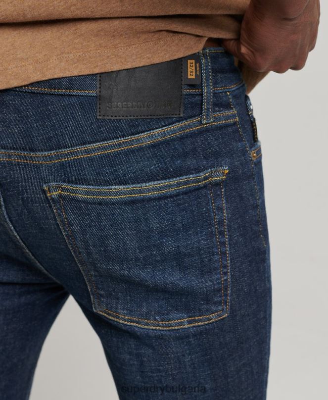 Superdry облекло N00H1216 син мъже ретро тесни дънки