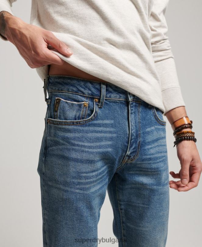 Superdry облекло N00H1217 син мъже магазин за търговци - органични тънки дънки