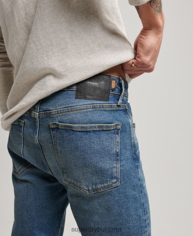Superdry облекло N00H1217 син мъже магазин за търговци - органични тънки дънки