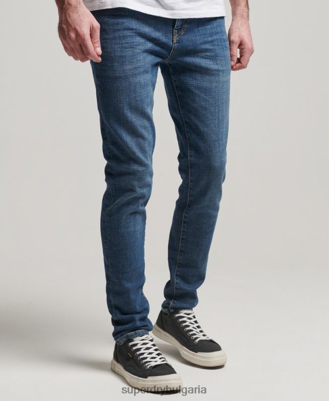 Superdry облекло N00H1218 син мъже ретро тесни дънки