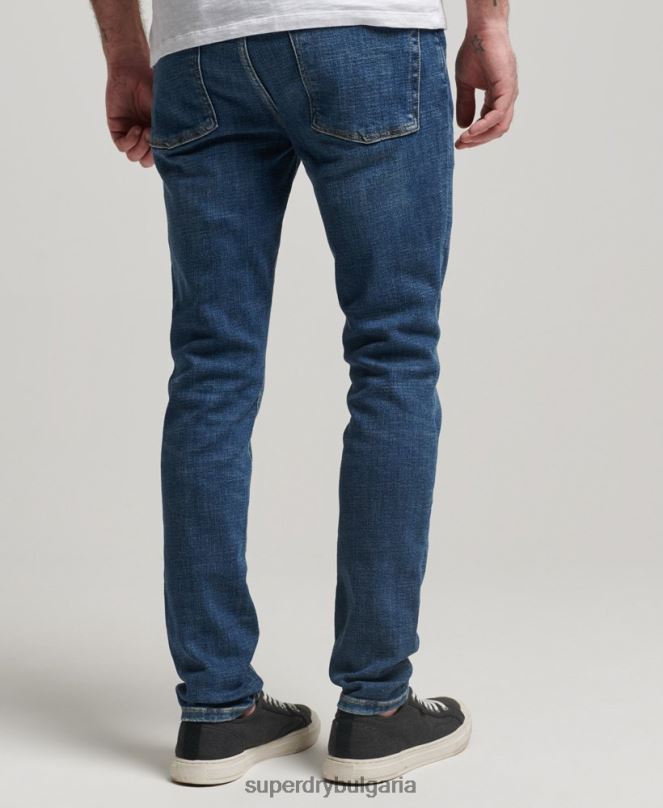 Superdry облекло N00H1218 син мъже ретро тесни дънки