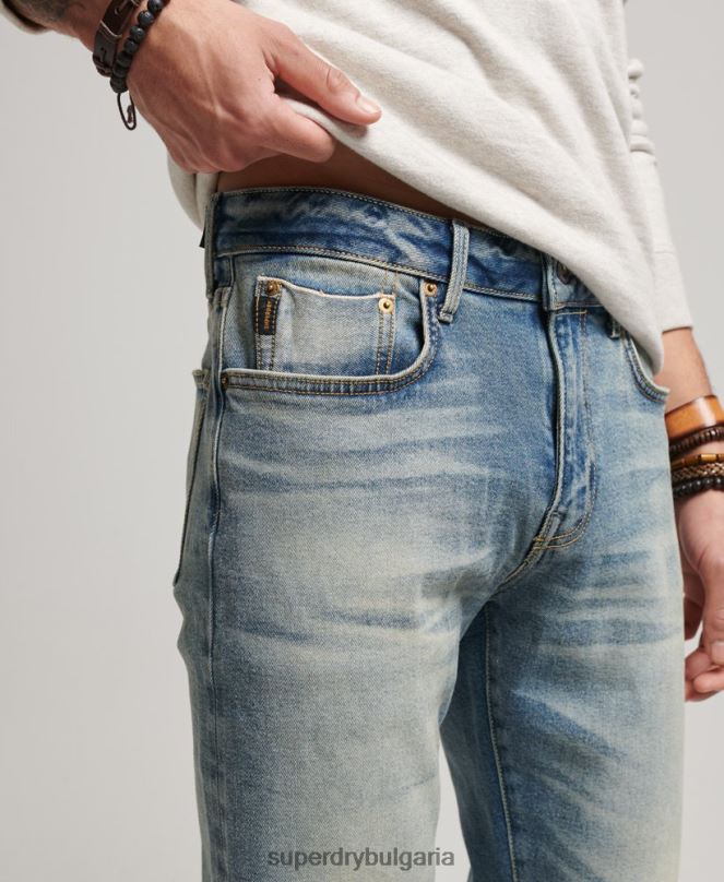 Superdry облекло N00H1221 светло синьо мъже магазин за търговци - органични тънки дънки