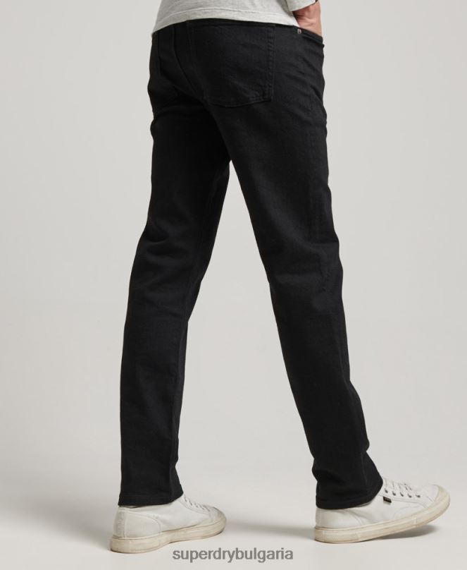 Superdry облекло N00H1222 черен мъже тънки прави дънки от органичен памук