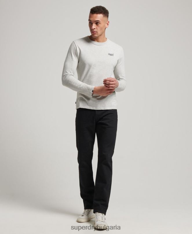 Superdry облекло N00H1222 черен мъже тънки прави дънки от органичен памук