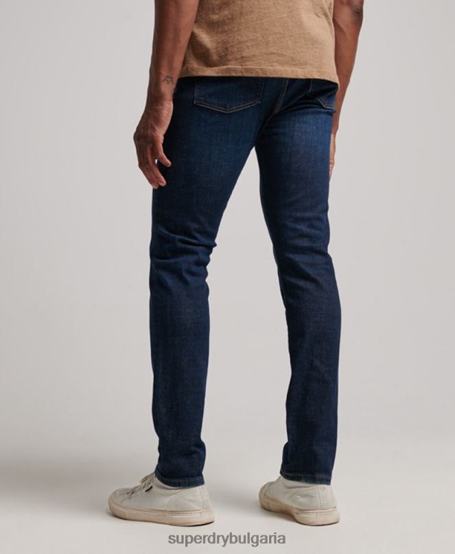 Superdry облекло N00H1224 син мъже тънки дънки от органичен памук