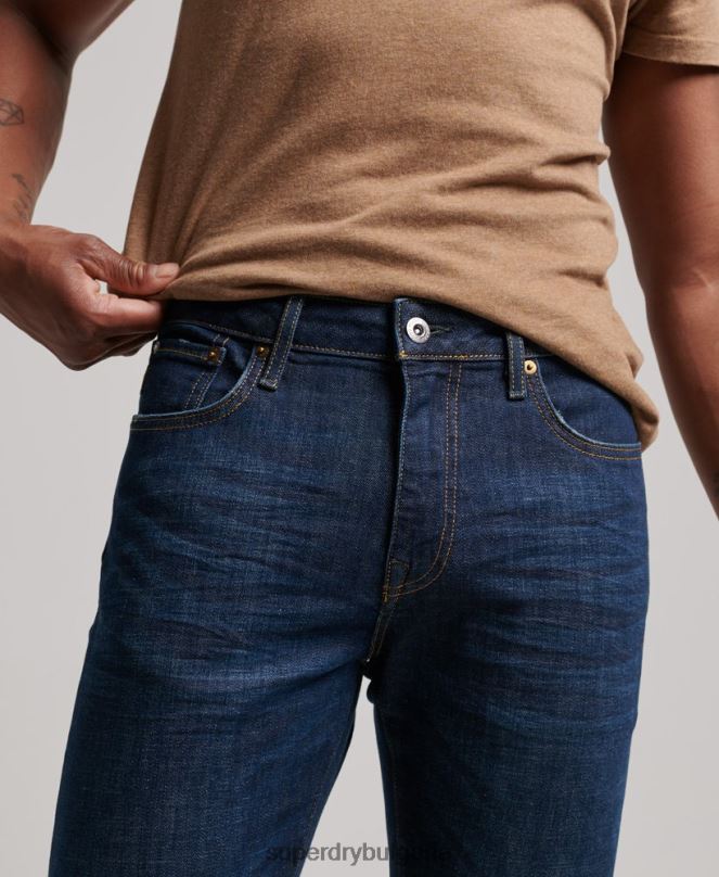 Superdry облекло N00H1224 син мъже тънки дънки от органичен памук