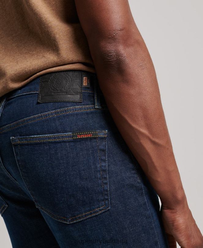 Superdry облекло N00H1224 син мъже тънки дънки от органичен памук