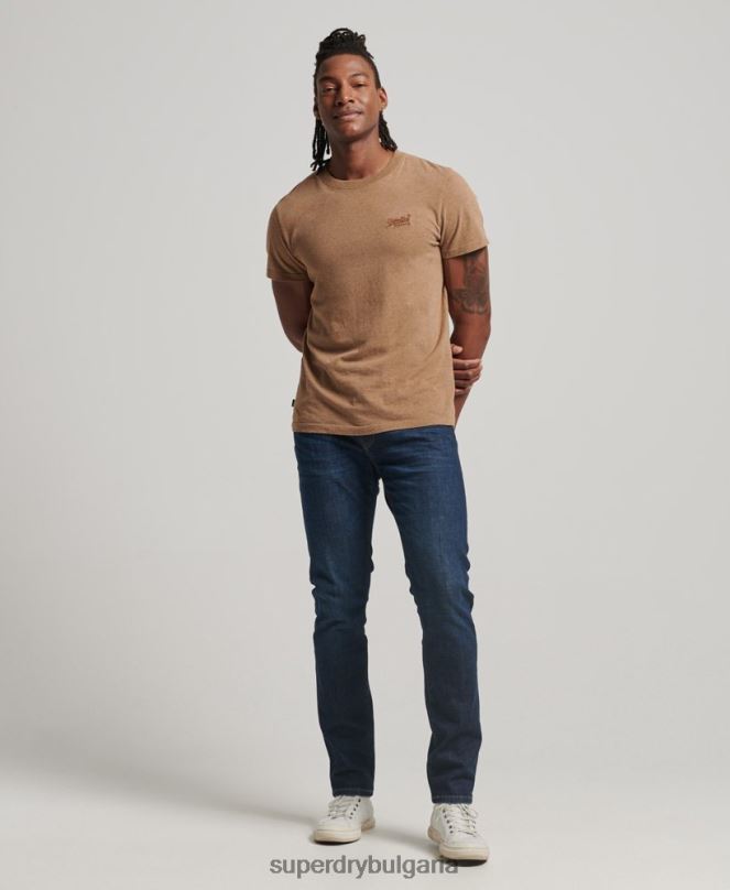 Superdry облекло N00H1224 син мъже тънки дънки от органичен памук