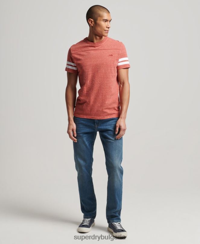 Superdry облекло N00H1229 син мъже тънки прави дънки от органичен памук