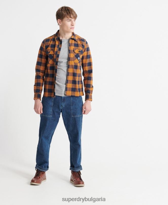 Superdry облекло N00H1233 син мъже дънки lionel easy fatigue