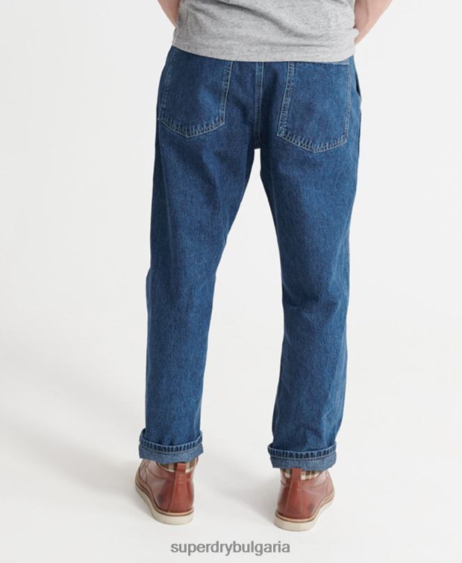 Superdry облекло N00H1233 син мъже дънки lionel easy fatigue