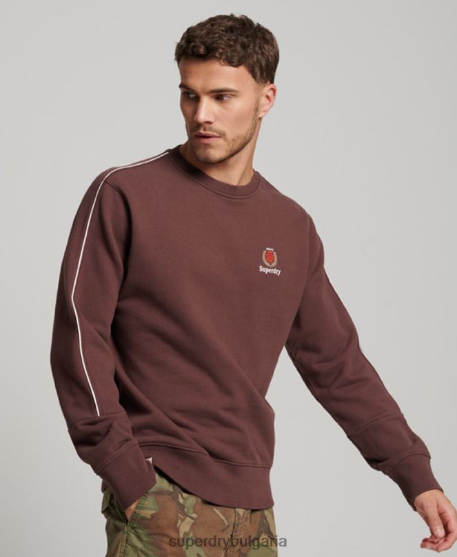 Superdry облекло N00H117 кафяво мъже кодово наследство екипаж суичър