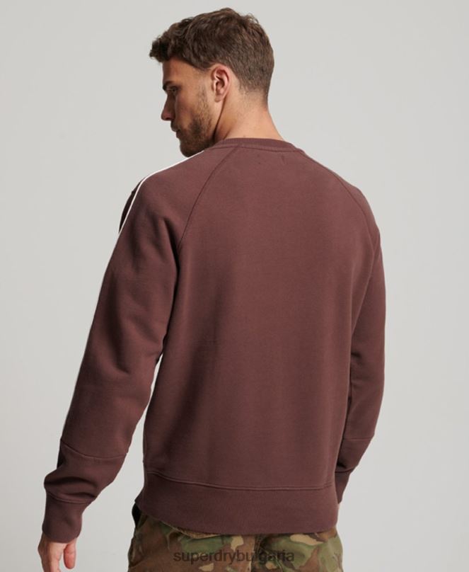 Superdry облекло N00H117 кафяво мъже кодово наследство екипаж суичър