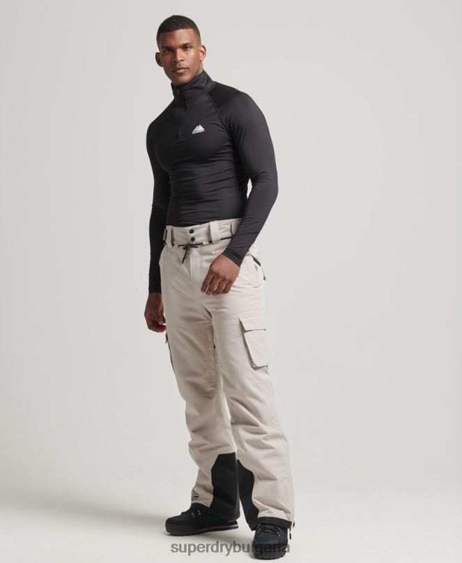 Superdry облекло N00H1373 черен мъже горен основен слой с половин цип