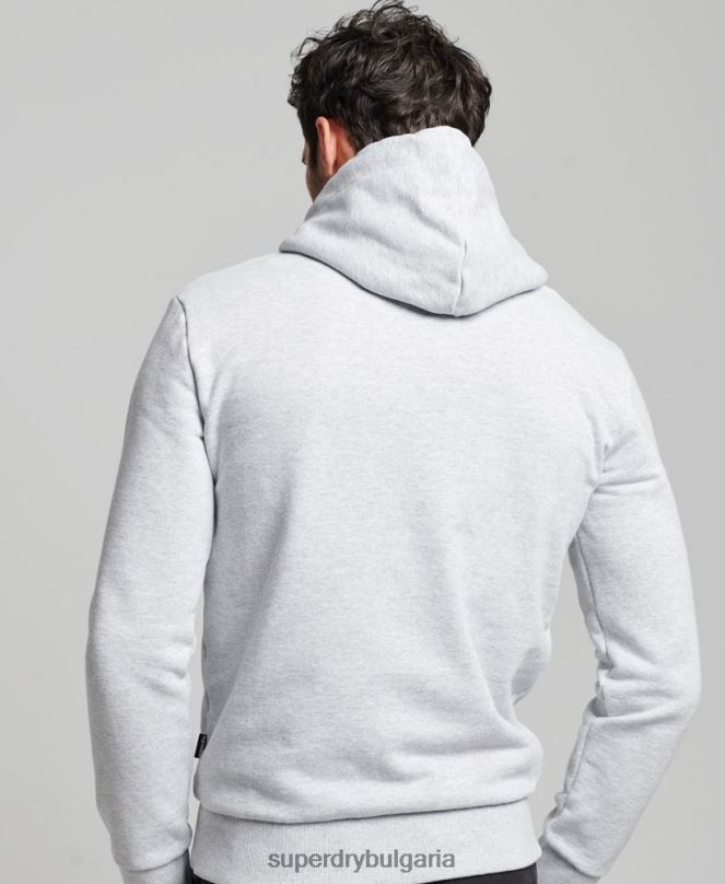 Superdry облекло N00H472 сиво мъже страхотна качулка за открито