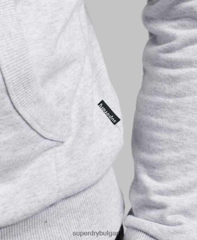 Superdry облекло N00H472 сиво мъже страхотна качулка за открито