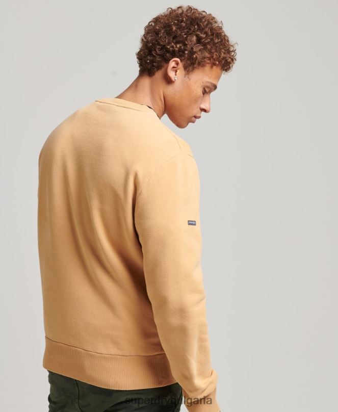 Superdry облекло N00H4994 жълто мъже суичър Cooper nostalgia crew